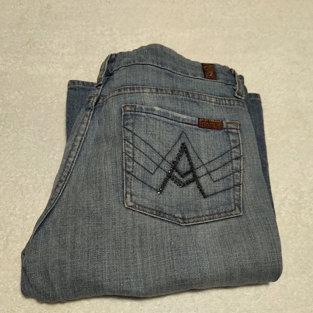 BRAND NEW 7 For ALL Mankind Embossed  Jeans - Size 28